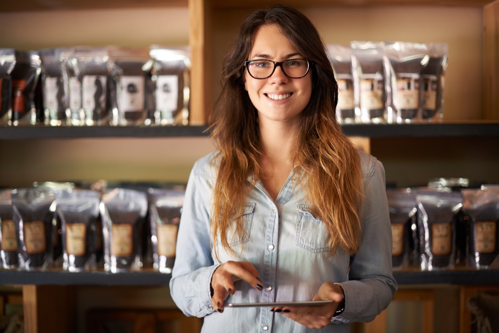 A small business owner reviewing her formation progress